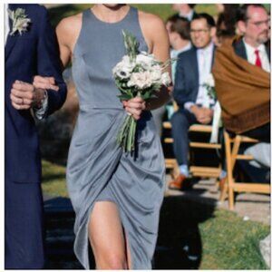 Zimmerman Grey/Slate Silk Racerback Dress